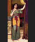 Lady Paintings - A Pompeian Lady by John William Godward